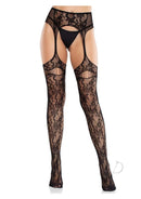 Leg Ave Bloom Stckng Ct Thi Grtr Blk Os-3