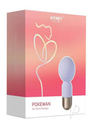 Pokewan Mini Wand Massager Purple by Honey Play Box packaging featuring sleek design and vibrant colors.
