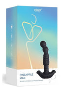 Pineapple Man Remote Anal Vibrator and Prostate Massager packaging design with modern aesthetic.