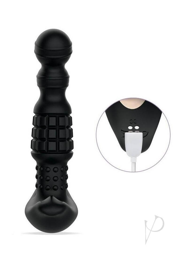 Pineapple Man Remote Anal Vibrator and Prostate Massager, innovative design with rolling bead technology.