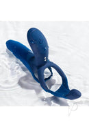 Pleasure Pivot App Controlled Couples Vibrator Blue in water, showcasing its versatile design and features.