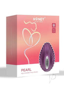 Pearl App Controlled Panty Vibrator Purple by Honey Play Box in elegant packaging showcasing its unique shell shape.