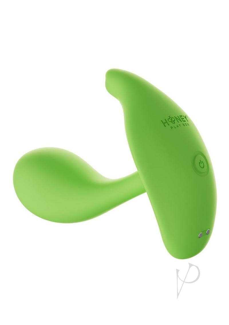 Oly 2 App Enabled Wearable Vibrator Green by Honey Play Box for discreet pleasure and G-spot stimulation.