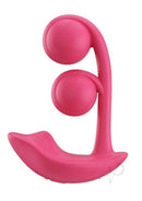 Melody Wearable Dual Vibrator by Honey Play Box in vibrant pink, designed for discreet and powerful pleasure.