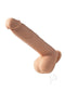 Kenzo 9.5 inches App Controlled Thrusting Dildo Caramel with realistic shape and detailed veining.