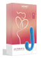 Joi Thrust 2 App Controlled Thrusting G Spot Vibrator Blue packaging design with vibrant colors.