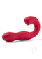 Joi Thrust 2 App Controlled Thrusting G Spot Vibrator Red on a white background.