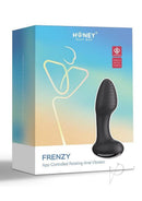 Honey Play Box Frenzy App Control Rotating Butt Plug Black packaging with product image