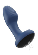 Frenzy App Controlled Rotating Anal Vibrator Blue showcasing its ergonomic design and sleek blue finish.