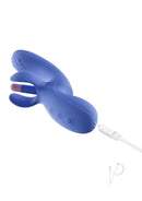 Fortexa App Controlled Flapping Dual Vibrator Blue with charging cable, showcasing its sleek design and dual stimulation features.