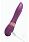 Fling App Controlled Oral Licking Vibrator by Honey Play Box in sleek purple design with charging cable.