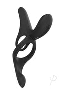 Pleasure Pivot App Controlled Couples Vibrator Black, 4-in-1 dual stimulation toy for enhanced intimacy.