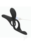 Pleasure Pivot App Controlled Couples Vibrator Black charging, designed for enhanced shared intimacy and dual stimulation.
