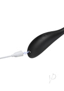 Puff Inflatable Kegel Ball Black by Honey Play Box charging with a white cable.