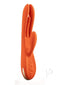 Terri App Controlled Tapping Rabbit Vibrator Orange shown in vibrant orange color with unique design features.