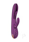 Terri App Controlled Tapping Rabbit Vibrator Purple showcasing its unique twin shaft design and Kinky Finger stimulator.