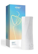 Sky Intense Suction Male Masturbator White by Honey Play Box featuring a sleek design and packaging.