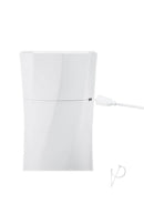Sky Intense Suction Male Masturbator White by Honey Play Box, front view with charging cable.