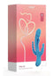 Trilux App Controlled Rabbit Vibrator Blue by Honey Play Box packaging with sleek design and vibrant colors.
