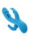Trilux App Controlled Rabbit Vibrator Blue by Honey Play Box showcasing its sleek design and multiple pleasure points.