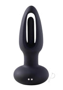 Snuggy Tapping Anal Plug Vibrator Black by Honey Play Box, a flapping butt sex toy designed for anal pleasure.