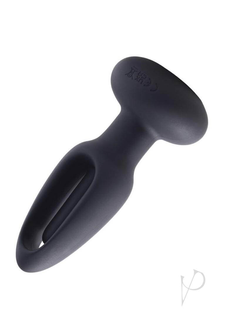 Snuggy Tapping Anal Plug Vibrator Black by Honey Play Box, a flapping anal sex toy for intense pleasure and vibrations.