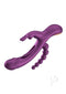 Trilux App Controlled Rabbit Vibrator Purple Honey Play Box, featuring bunny ears and anal beads for enhanced pleasure.