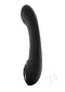 Tempo App Controlled Tapping G Spot Vibrator Black side view with smooth surface and curved design.