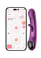 Tempo App Controlled Tapping G spot Vibrator Honey Play Box next to smartphone app for customized pleasure.