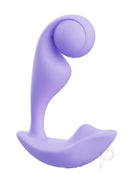 Trill Wearable Dual Vibrator Lavender by Honey Play Box in a sprout shape with textured design for stimulation.