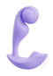 Trill Wearable Dual Vibrator Lavender by Honey Play Box in a sprout shape with textured design for stimulation.