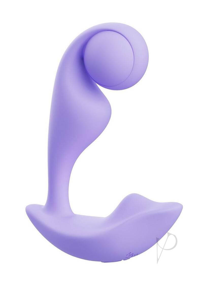 Trill Wearable Dual Vibrator Lavender by Honey Play Box in a sprout shape with textured design for stimulation.