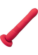 Lovense Gravity Remote App Thrusting Vibrator Red on display, showcasing its sleek design and vibrant color.