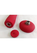 Lovense Gravity Remote App Thrusting Vibrator Red components including attachments and control parts.