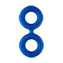 Forto F-81 Silicone Cock and Ball Double Ring Small Blue image showing a blue silicone dual-loop design.