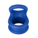Forto F-20 Silicone Cockring and Ball Stretcher Small Blue designed for comfort and enhanced sensation.