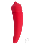 Edgy Veggies Perky Pepper Silicone Vibrator Red and Green in a playful chili pepper design.