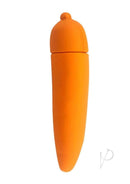 Edgy Veggies Carrot Cake Silicone Vibrator Orange in playful carrot design for fun personal pleasure.