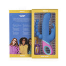 PMV20 Vice Double Vibrator Silicone Blue packaging showcasing its dual stimulation features and vibrant design.