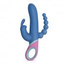 PMV20 Vice Double Vibrator Silicone Blue dual stimulator with vibrant colors and unique design for pleasure.
