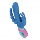 PMV20 Vice Double Vibrator Silicone Blue in vibrant blue with flexible design for dual stimulation and settings.