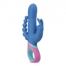 PMV20 Vice Double Vibrator Silicone Blue, a colorful dual stimulator designed for clitoral and anal pleasure.
