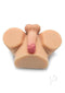 Kiotos Masturbator Silicone Dildo with Pussy and Ass Vanilla top view showcasing lifelike design and openings.