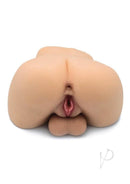 Kiotos Masturbator Silicone Dildo with Pussy and Ass Vanilla - realistic triple-stimulation sex toy.