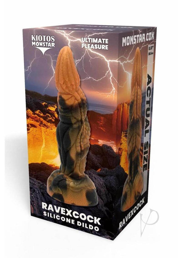 Kiotos Monstar Cox Ravex Silicone Cock with Suction Cup packaging showcasing ultimate pleasure design.