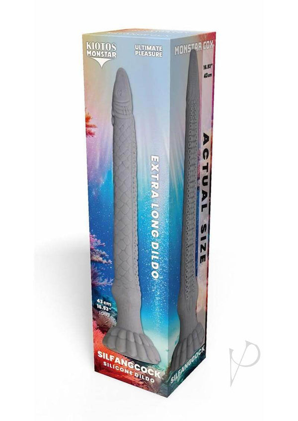 Kiotos Monstar Cox Silfang Silicone Cock Extra Long Dildo packaging image showcasing its unique design and features.