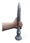 Kiotos Monstar Cox Silfang Silicone Cock Extra Long Dildo held in hand, showcasing its serpent-inspired design.