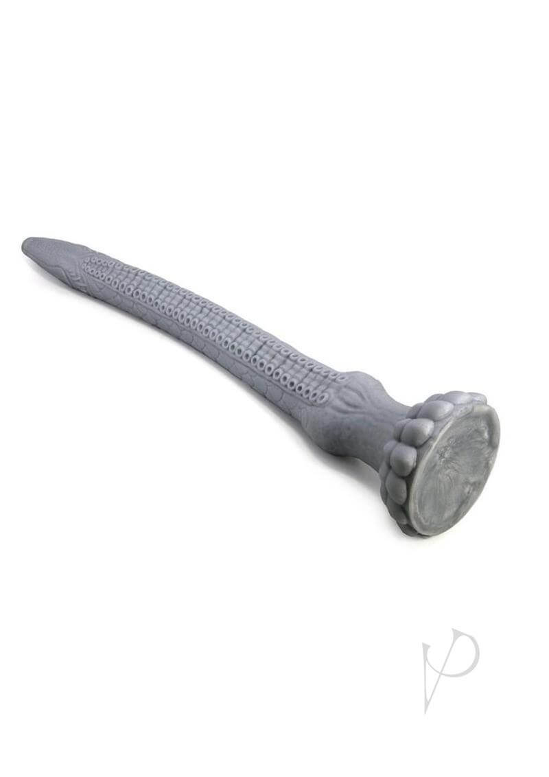Kiotos Monstar Cox Silfang Silicone Cock Extra Long Dildo in grey with unique design and texture details.