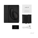 LELO IDA Wave Rechargeable Dual Stimulator Black in elegant packaging with accessories and user guide.