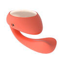 LELO IDA WAVE Rechargeable Dual Stimulator Coral Red, luxurious couples' vibrator with WaveMotion™ technology.